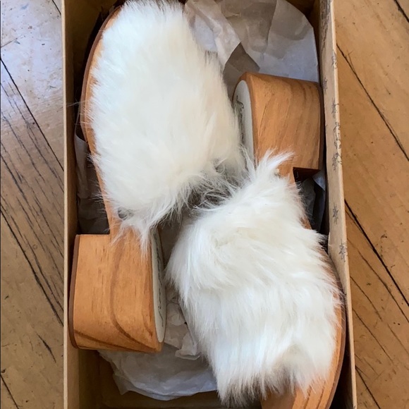 Free people faux fur sonnet clog - Picture 4 of 4